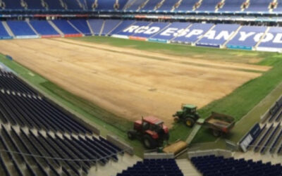 SDLOG AYUDA AL RCD ESPANYOL A MUDAR EL CESPED DE SU STADIUM